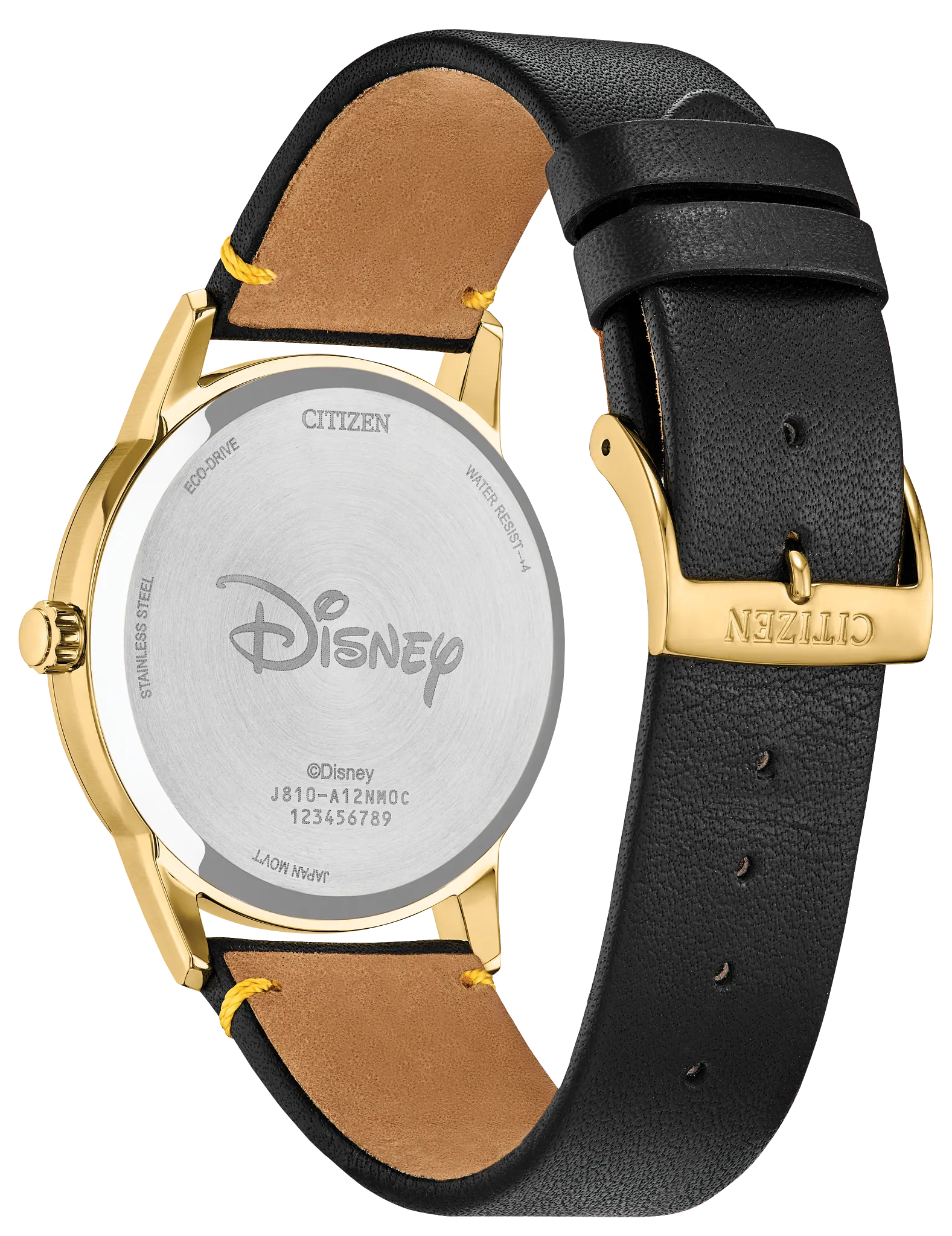 Donald Duck Seeing Stars Black Dial Leather Strap AW1789-04W | CITIZEN